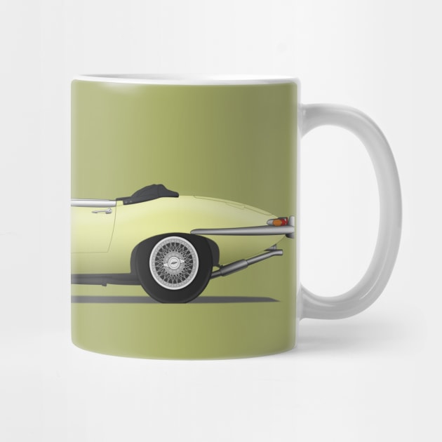 Jaguar E Type Roadster Primrose by SteveHClark